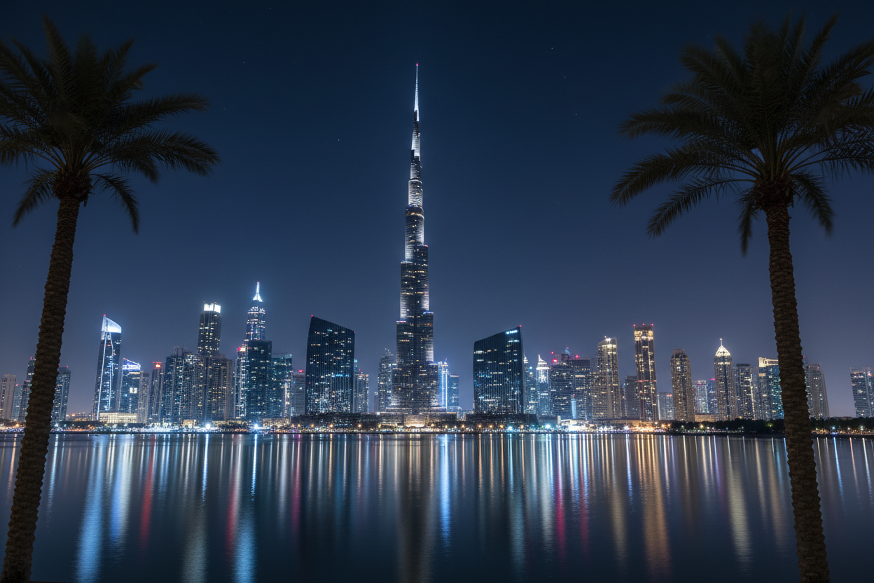 Dubai Skyline at Night